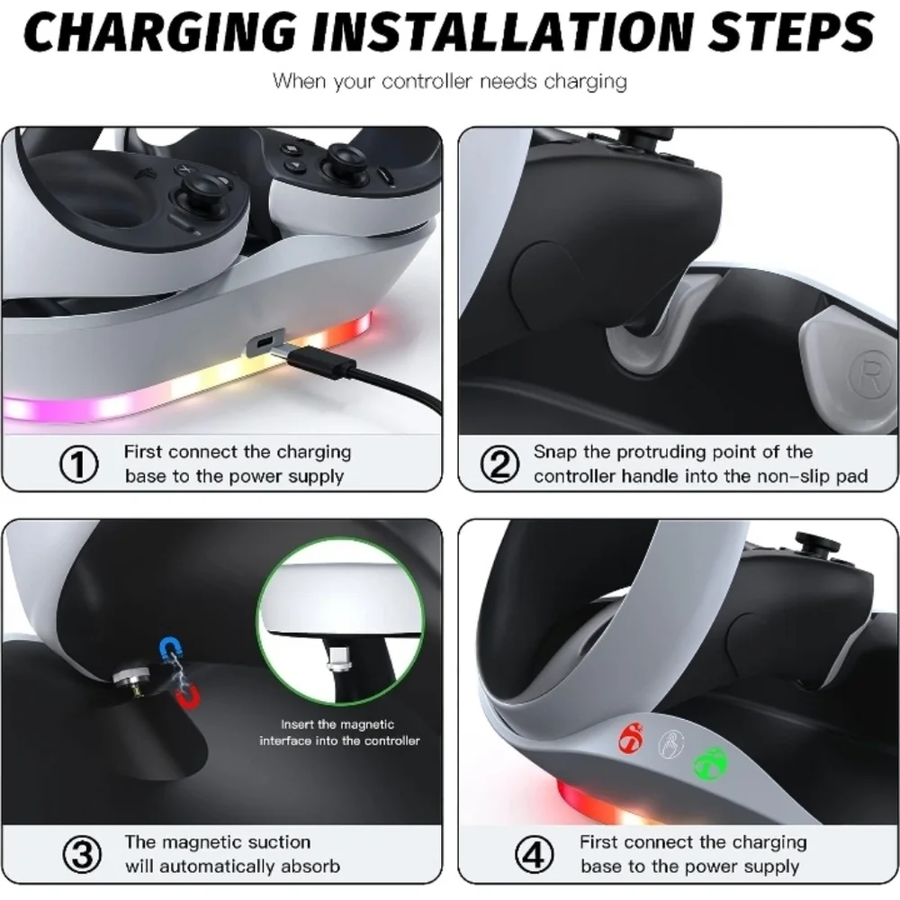 🆕️Charger Station for PSVR 2 Controller, 1.5 Hour Fast Charging Dock for PSVR 2